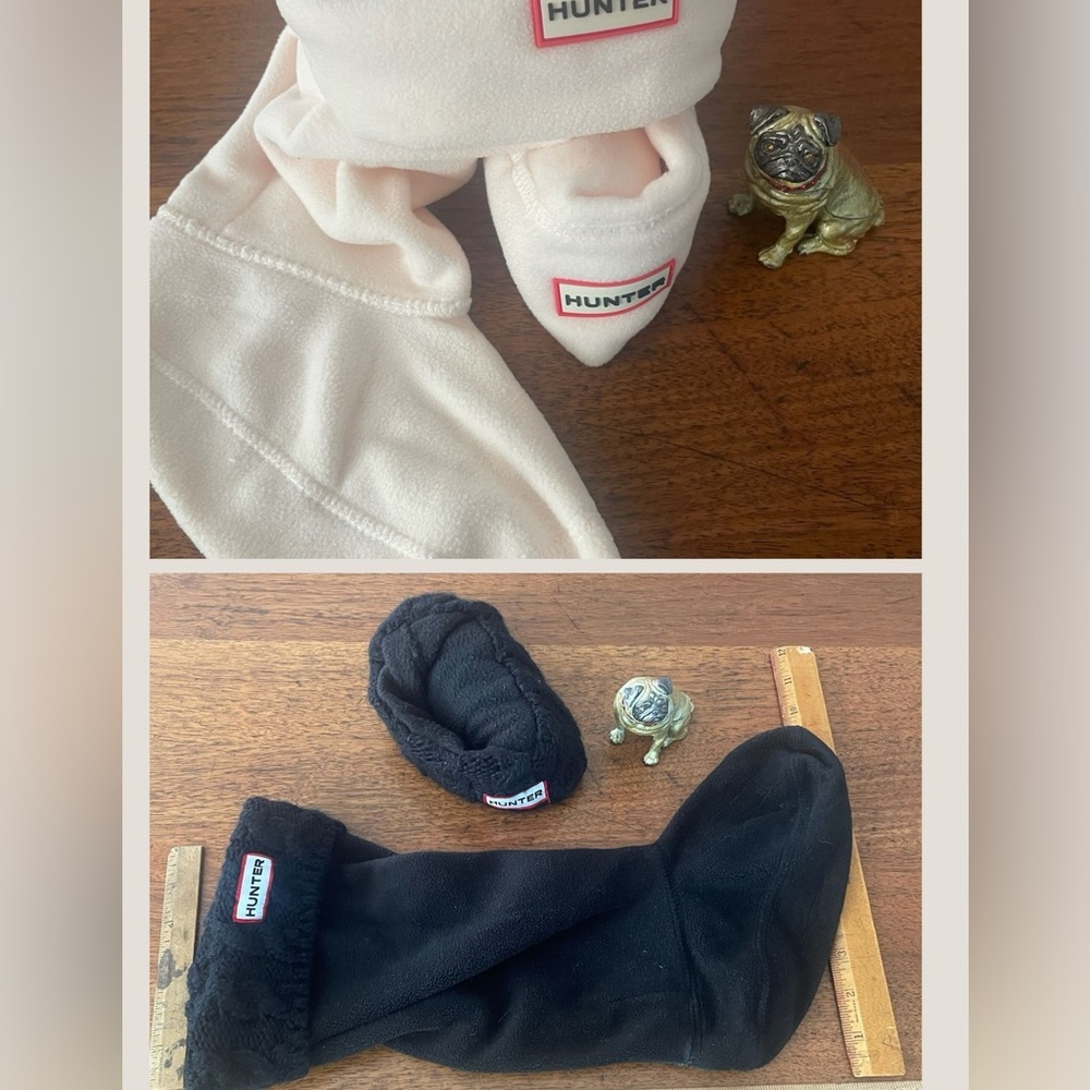 TWO-FER! Hunter Boot Socks.  Cream AND Black.
